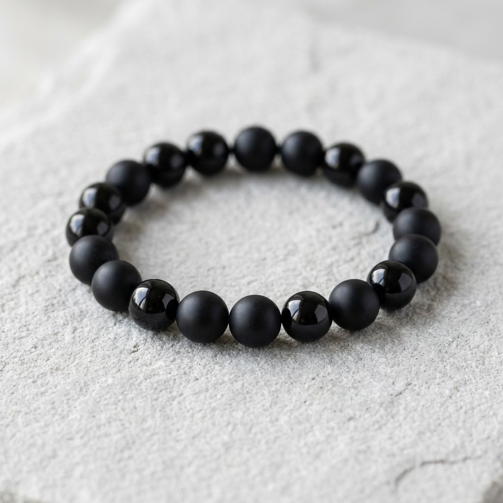 Pulsera Ónix Negro Absoluto